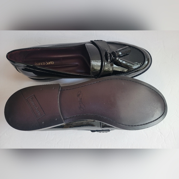Franco Sarto Carolynn Low Tassel Loafers for Women Patent Black Size 11 - Picture 5 of 5